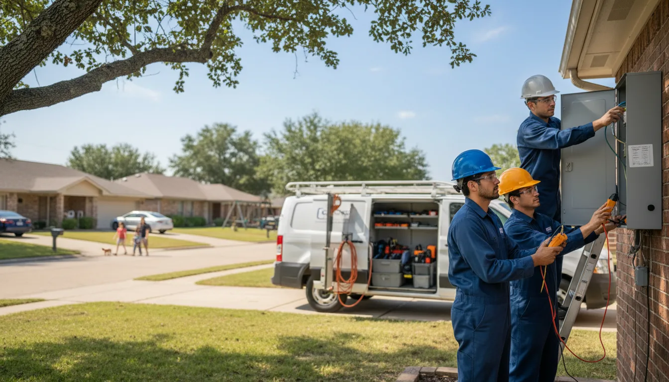 Certified electrician providing emergency electrical services in Fritch, TX